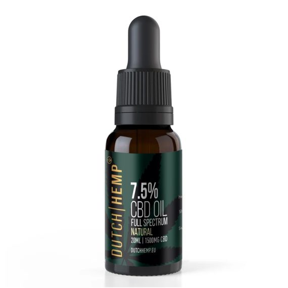 CBD oil RAW – Dutch Hemp – 20 ml – 7.5% – 1500 mg CBD – Natural